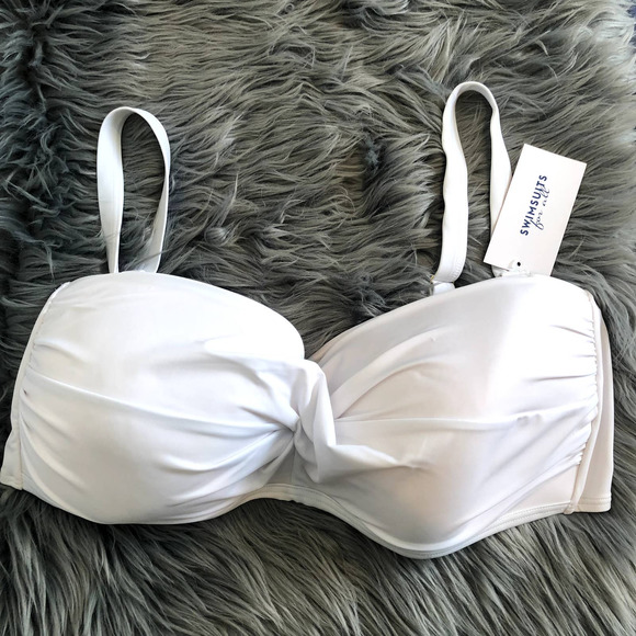 nwt swimsuits for all white bikini bathing suit size 24 - Picture 2 of 7